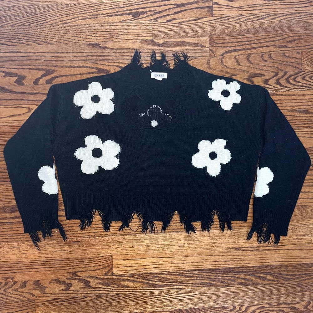 Dry Goods Fashion on Earth Cropped Sweater